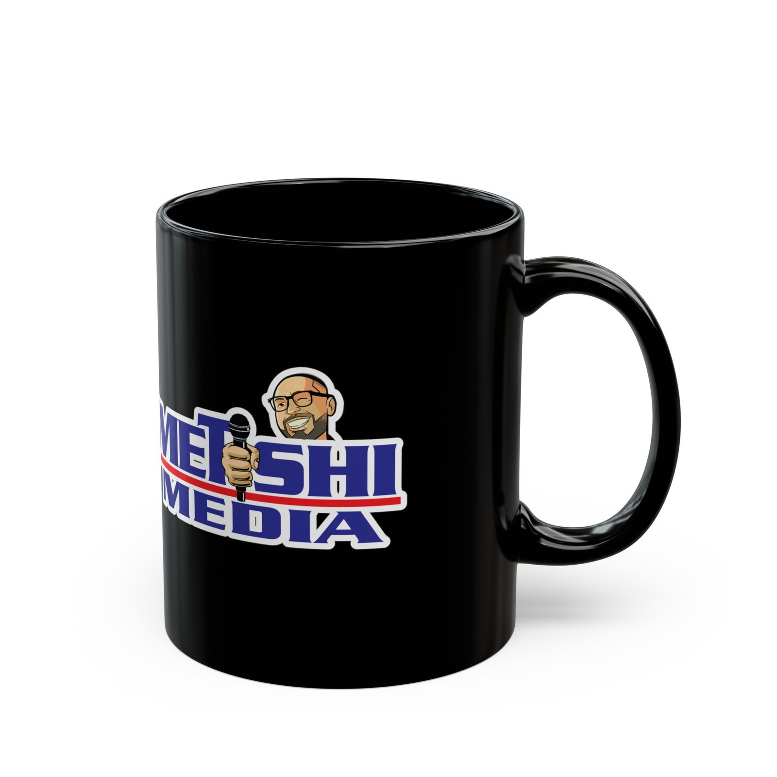 Black Mug — Meishi Media Coffee Cup (11oz) - Image 3